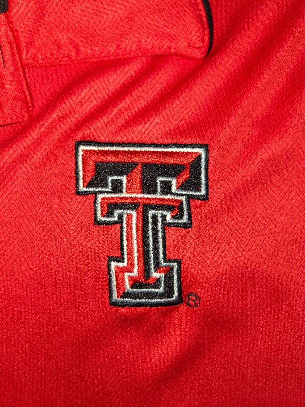 Champion Texas Tech Red Raiders Red Polo Shirt Mens Small Athleticwear - Picture 6 of 9